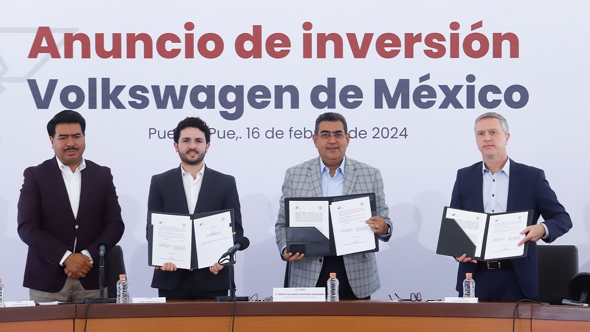 Anuncian gobierno de puebla y volkswagen de méxico inversión por cerca de 1,000 mdd en electromovilidad
