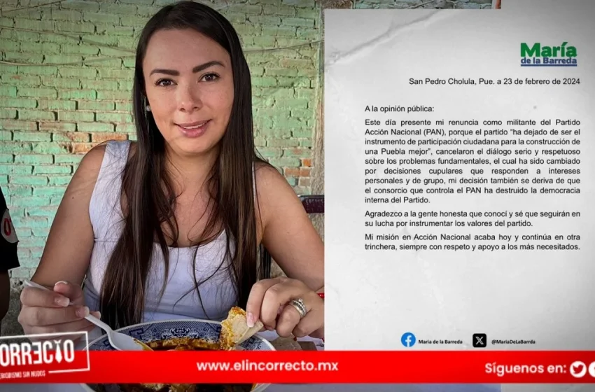  Renuncia hija de Paola Angón al PAN