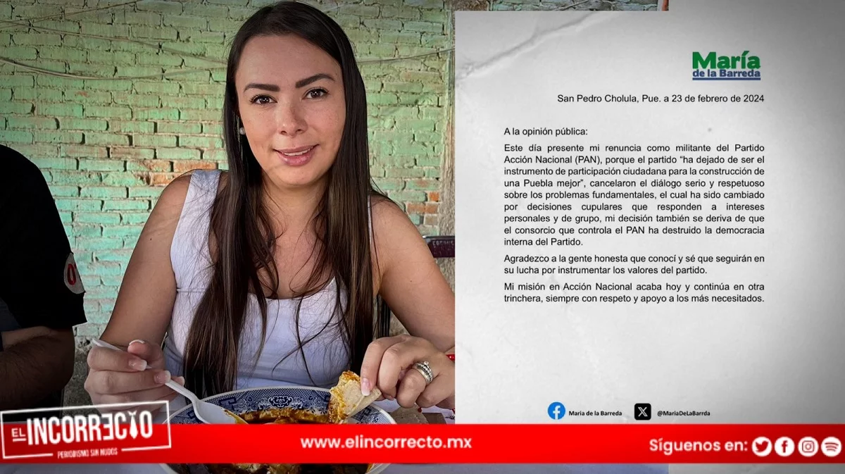 Renuncia hija de Paola Angón al PAN