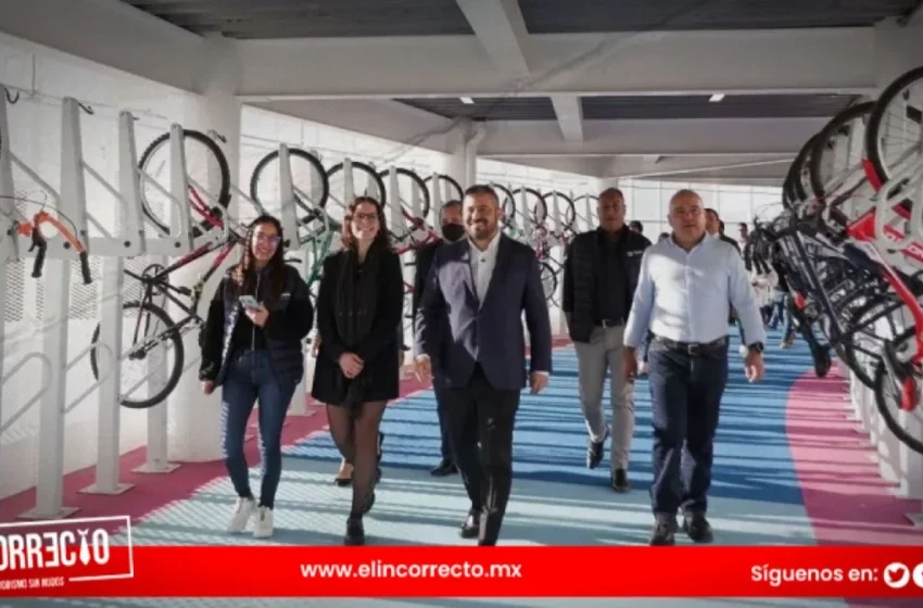  Inauguran el primer biciestacionamiento masivo al sur de Puebla; será gratuito