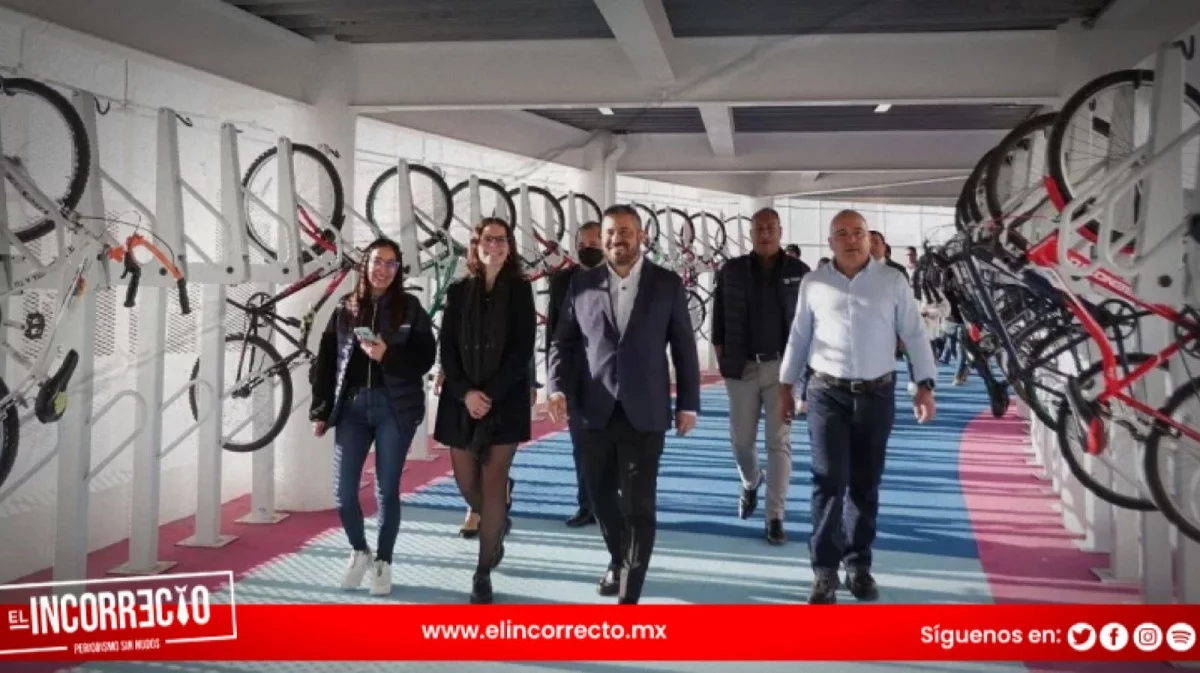 Inauguran el primer biciestacionamiento masivo al sur de Puebla; será gratuito