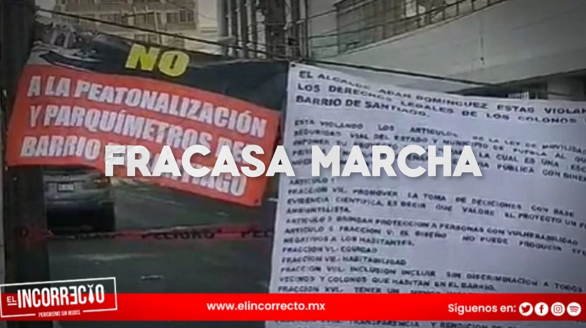Fracasa manifestación liderada por Polo de Lara vs la peatonalización en el Barrio de Santiago