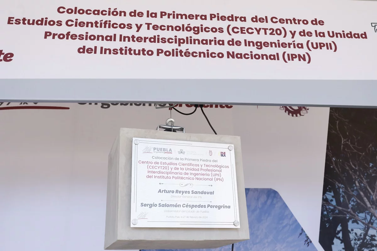 Inicia construcción del CECYT 20 y Unidad de Ingeniería del IPN en Puebla; ofertará 7 mil 500 lugares