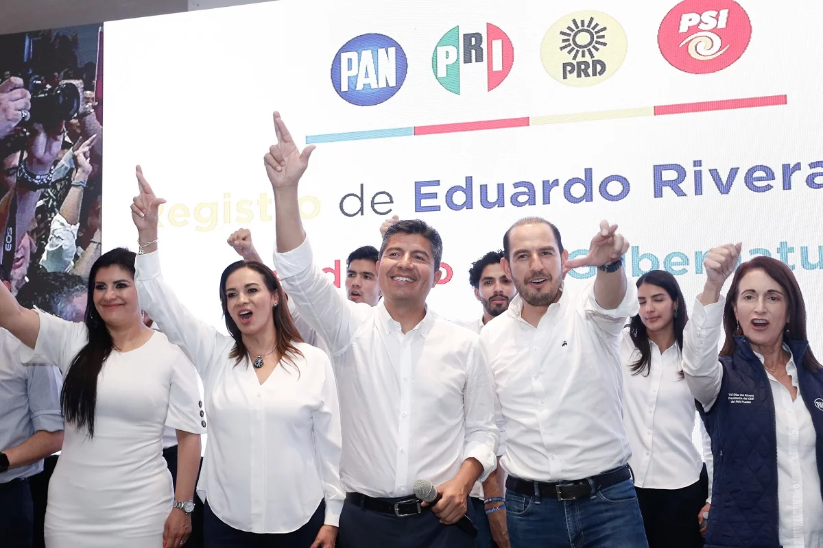 El panitas fue respaldado por Marko Cortés Mendoza, dirigentes estatales de la coalición, diputados y candidatos a otros cargos públicos