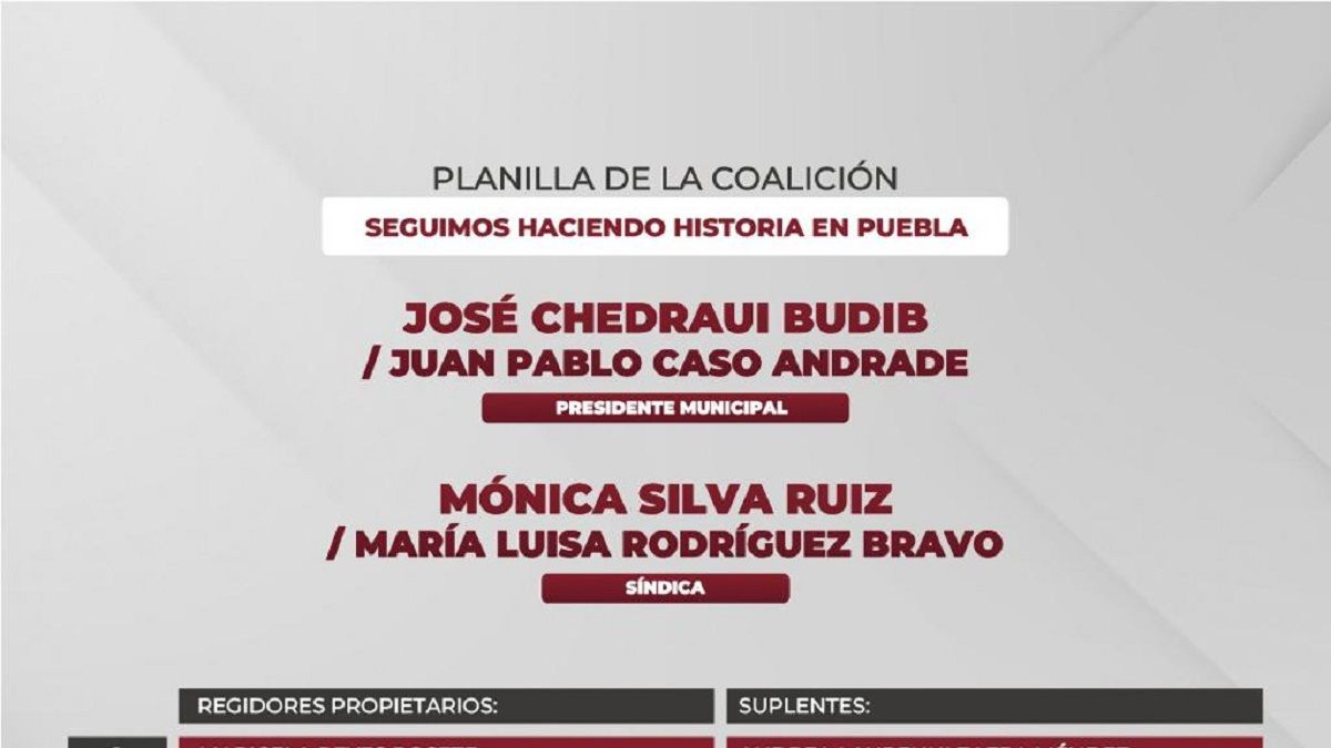 Presenta Pepe Chedraui planilla de regidores de la Coalición Seguiremos Haciendo Historia en Puebla.