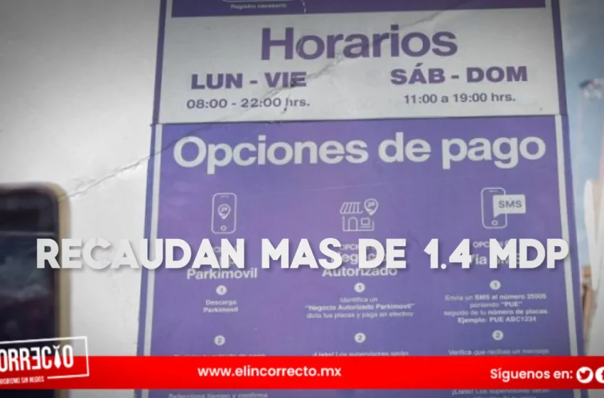  En febrero, parquímetros recaudaron más de 1.4 mdp