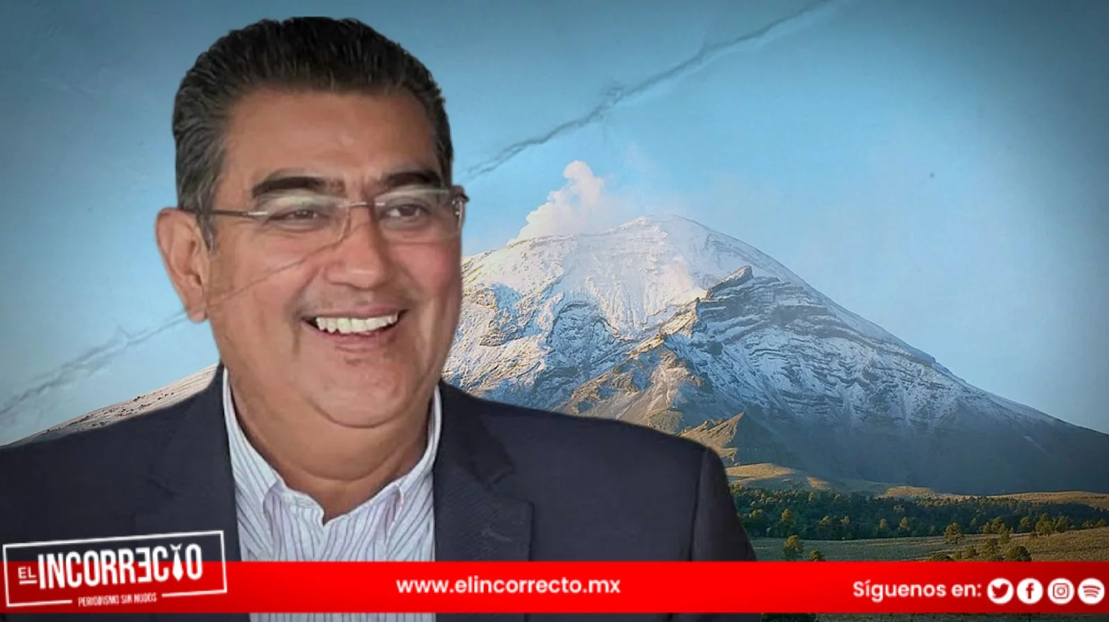 Pide gobernador de Puebla evitar actividades al aire libre y uso de cubrebocas por caída de ceniza