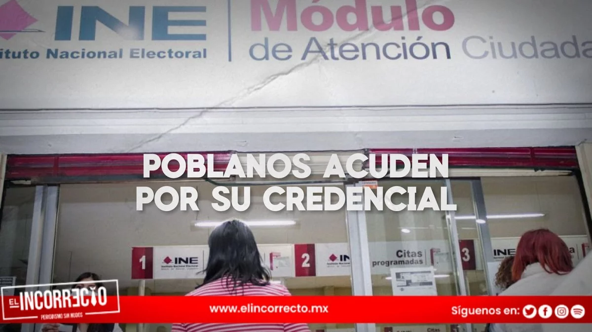 Poblanos aprovechan para recoger su credencial para votar en módulos del INE