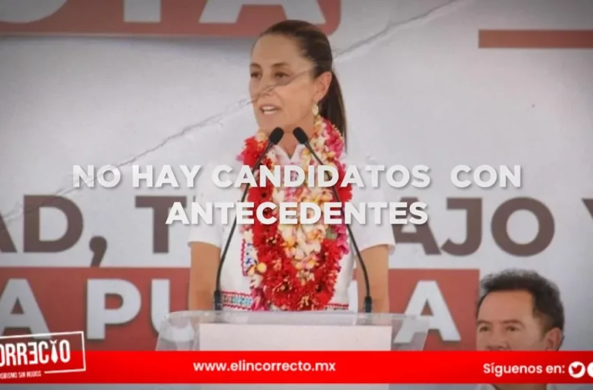  Claudia Sheinbaum niega que en Morena haya candidatos con antecedentes criminales