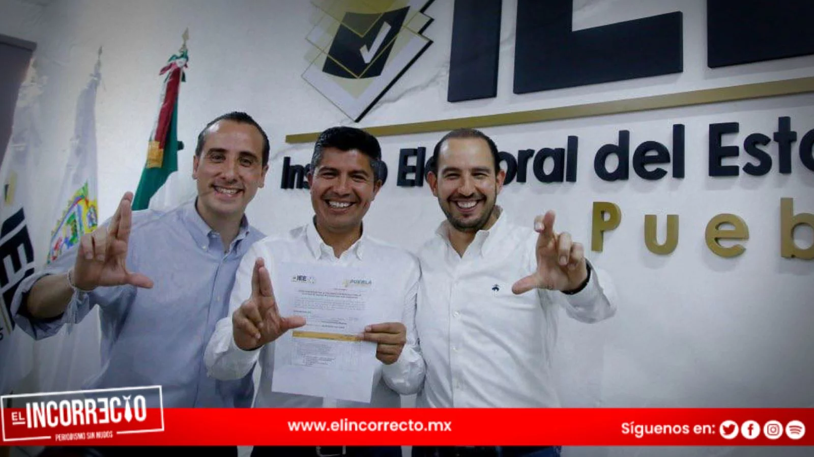 "Le vamos a ganar a Morena": Lalo Rivera durante su registro ante el IEE