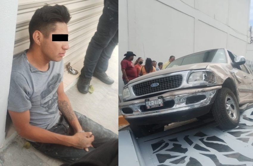  ¡Caos en Puebla! Conductor ebrio derriba reja del hospital ISSSTEP y choca dos vehículos más