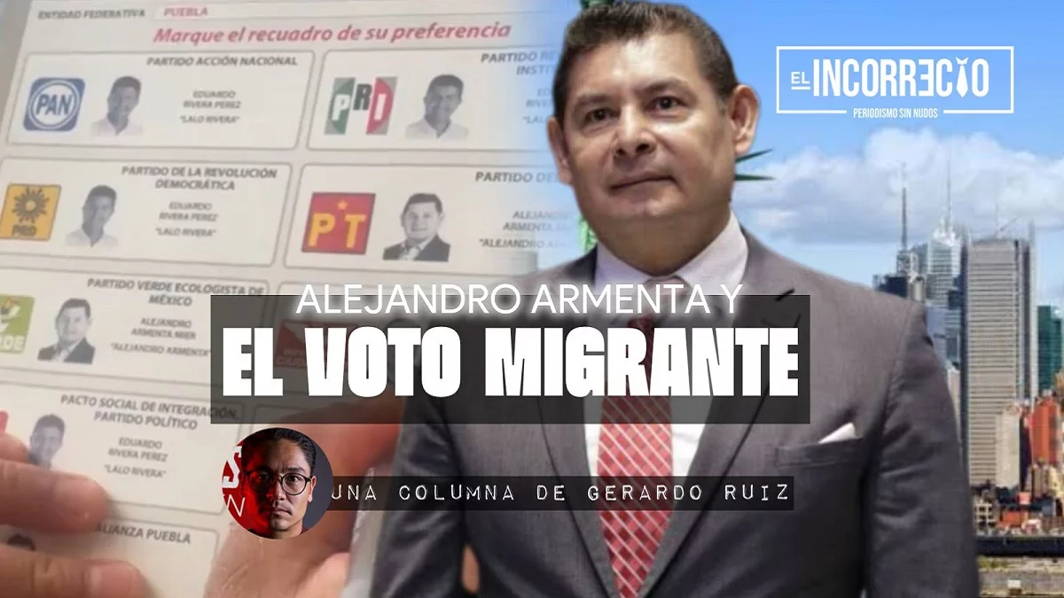 Alejandro Armenta y el voto migrante