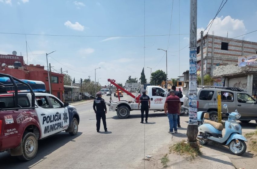  Altercado en Amozoc por disputa de pinta de barda deja una persona policontundida