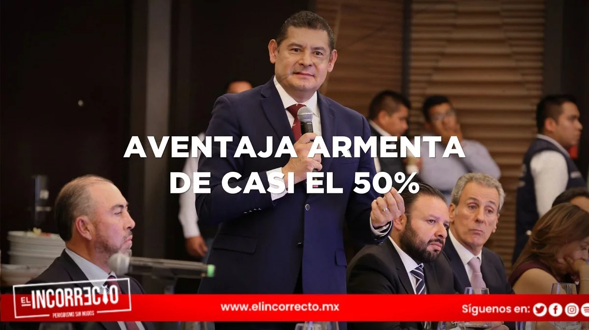 Armenta Mier con ventaja electoral de casi el 50%