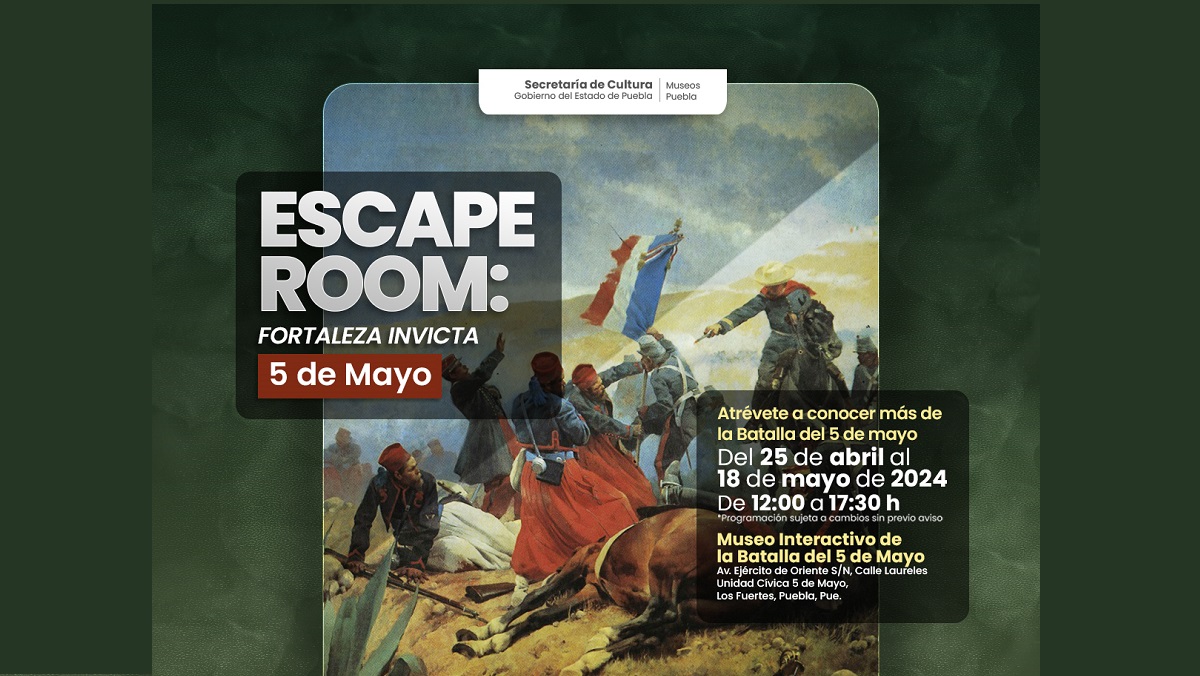 Conoce Escape Room, un espacio interactivo de la Batalla del 5 de Mayo