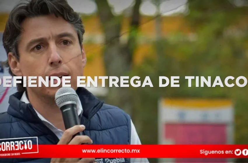  Matías Rivero defiende entrega de tinacos azules del Ayuntamiento de Puebla