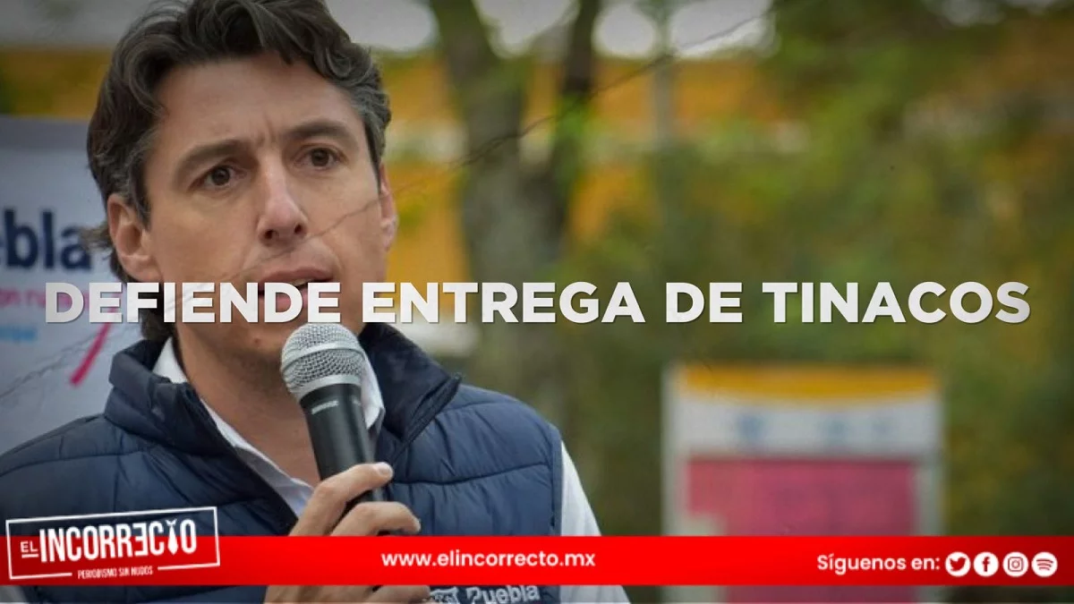 Matías Rivero defiende entrega de tinacos azules del Ayuntamiento de Puebla