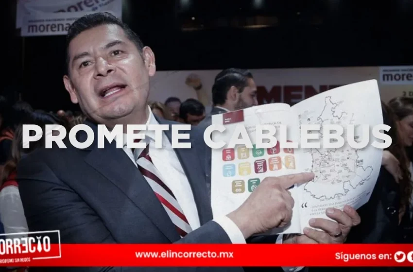  Tres líneas de RUTA y dos de cablebus en Puebla promete Armenta