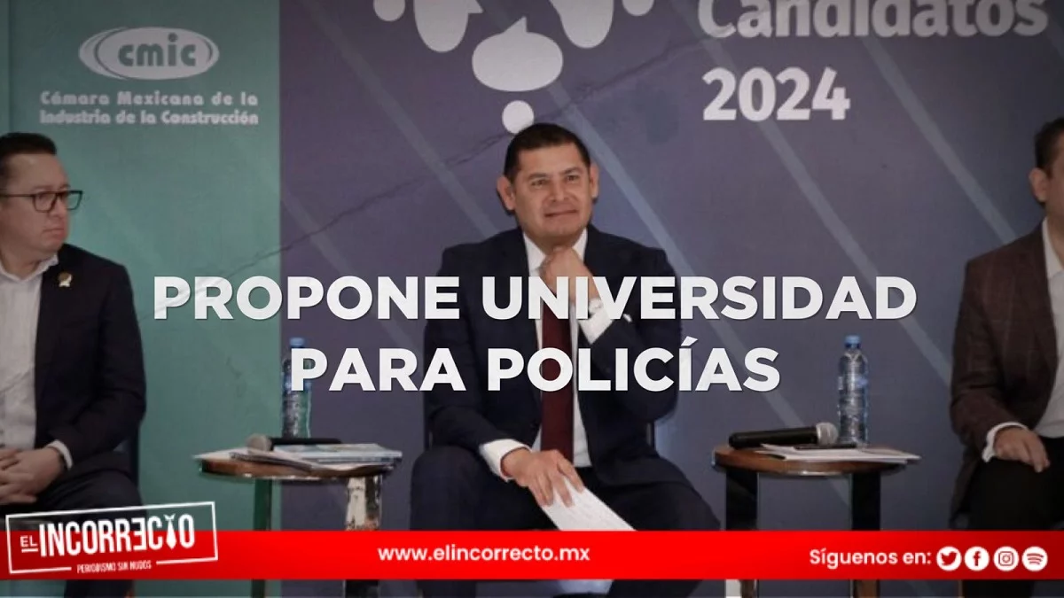 Ante empresarios, Armenta propone la Universidad para Policías