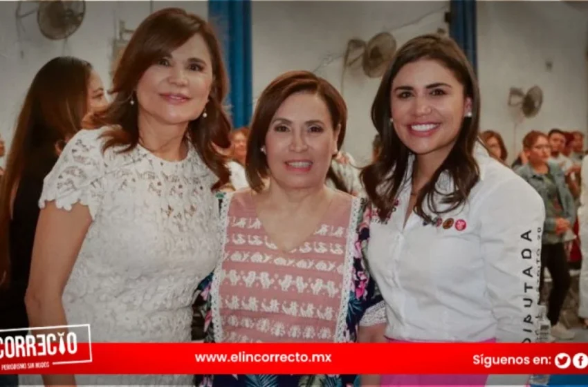  Rosario Robles refrenda apoyo a Mario Riestra y Karina Alcalá en Puebla