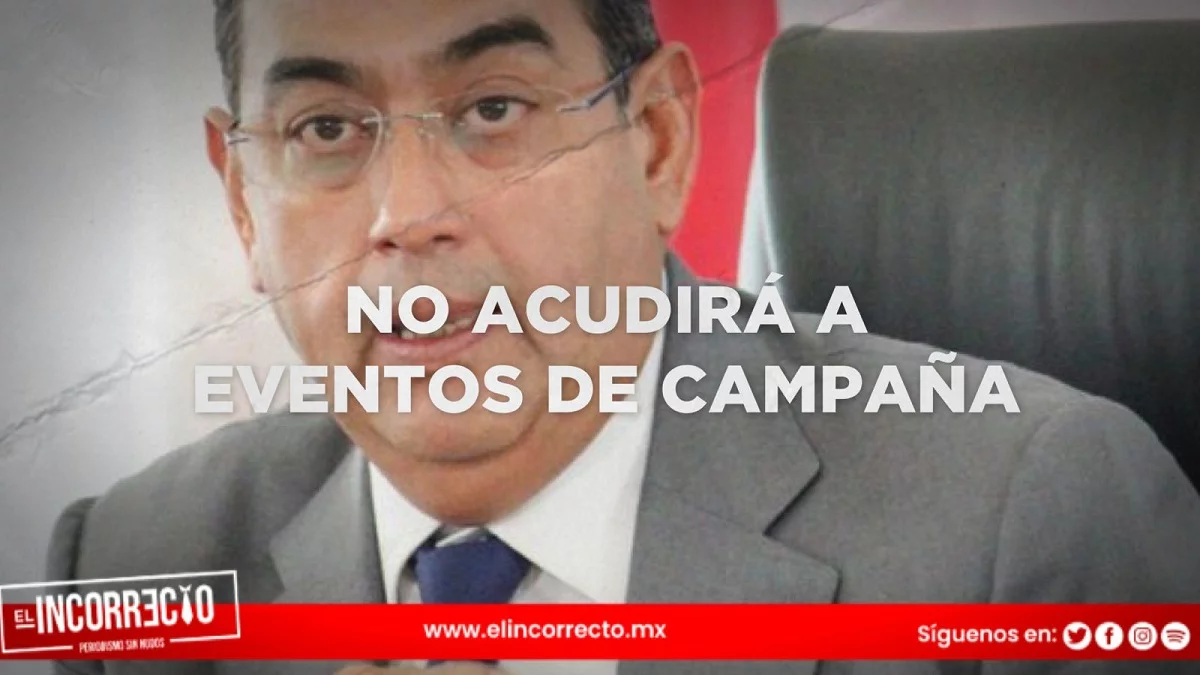 Gobernador de Puebla exige a candidatos campaña limpia y deja en claro que no acudirá a eventos