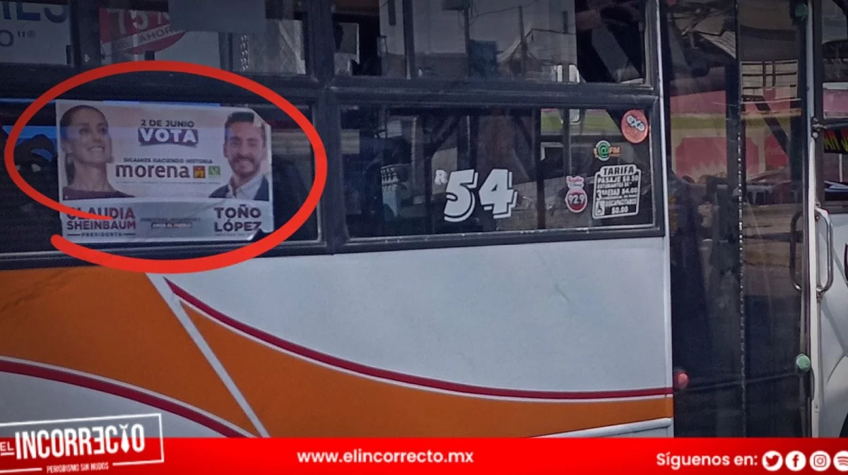 El candidato de Morena a diputado federal colocó microperforados en rutas del sur de la capital