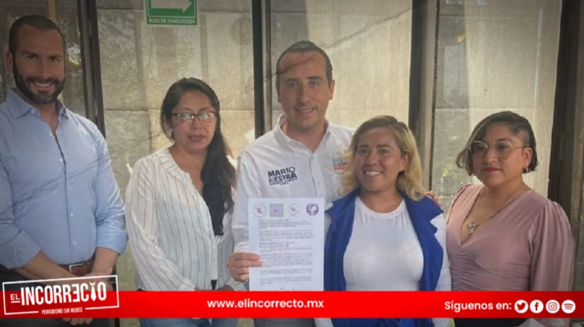 Mario Riestra se compromete con el frente poblano de mujeres contra deudores alimentarios