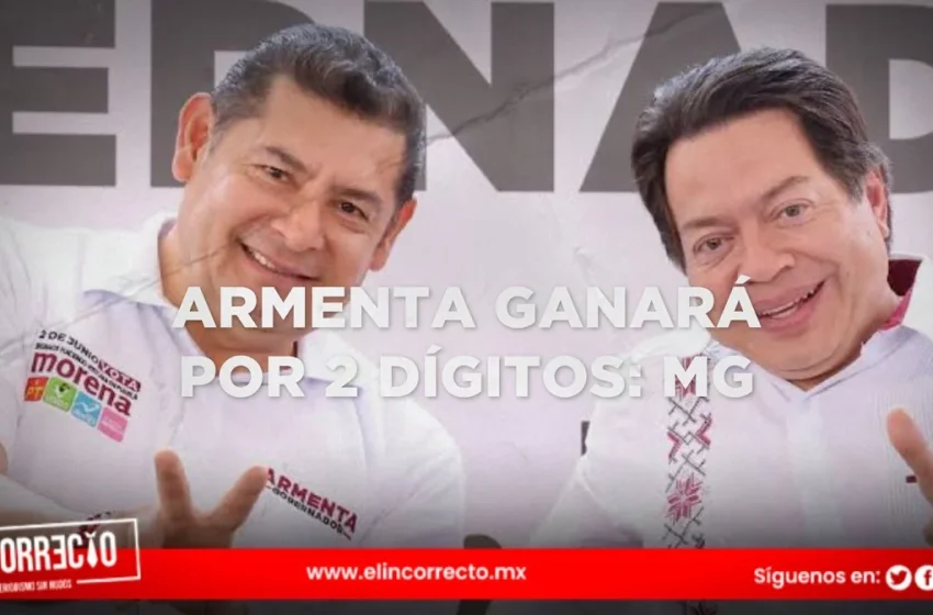  Asegura Mario Delgado que Armenta ganará por dos dígitos la gubernatura de Puebla
