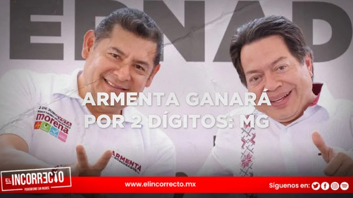 Asegura Mario Delgado que Armenta ganará por dos dígitos la gubernatura de Puebla