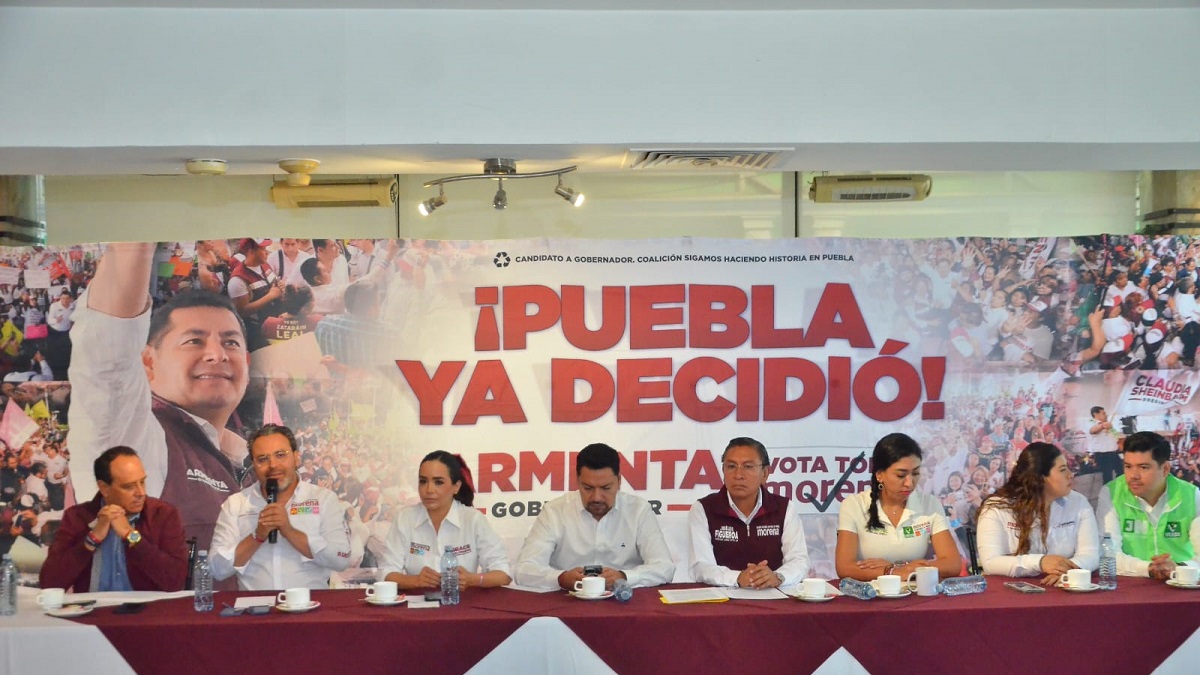 Contra las dádivas del PRIAN y en defensa del voto, forman frente común candidatos de Morena y la Megacoalición.