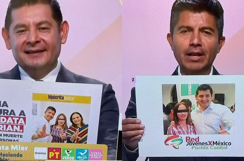  Debate Puebla 2024: Armenta y Lalo Rivera chocan por Tania N., candidata detenida 