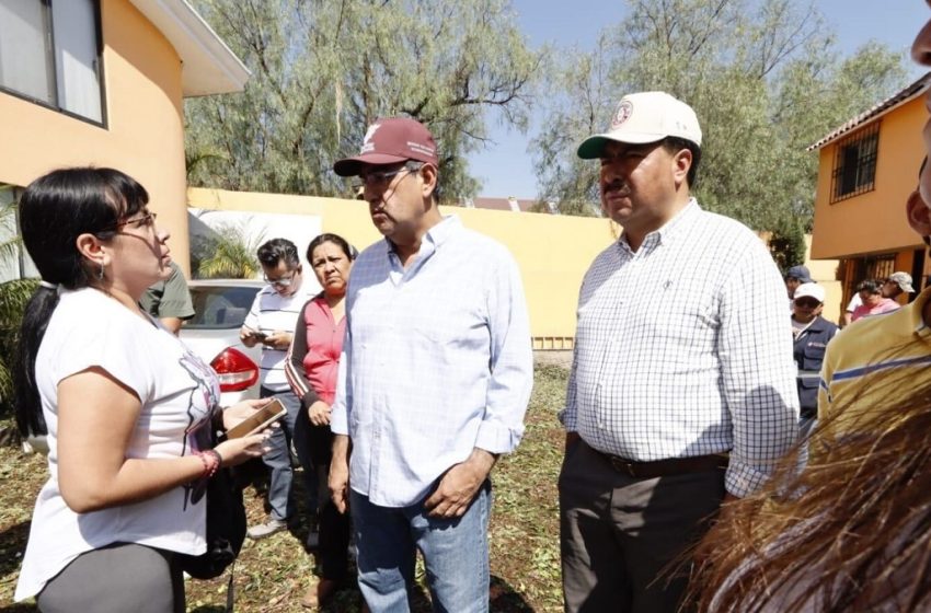  Gobernador de Puebla recorre zonas afectadas por lluvia lluvia