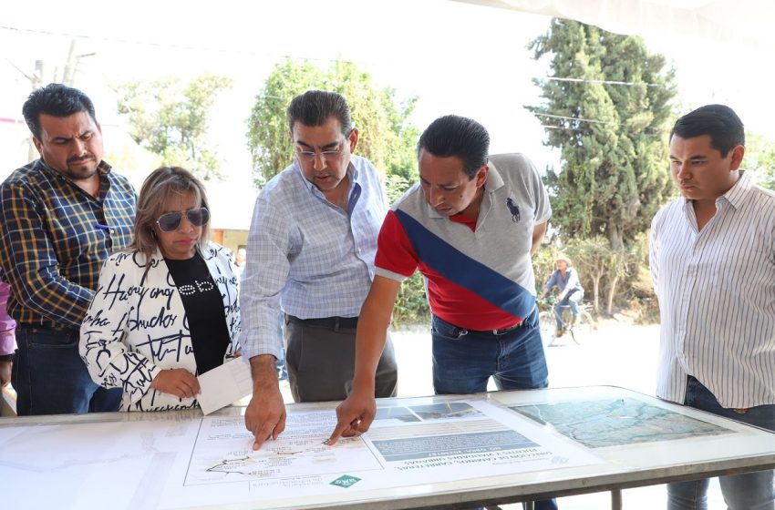  Gobernador de Puebla supervisa obras de infraestructura en Tlahuapan y Texmelucan