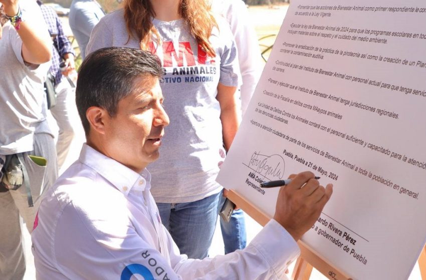  Lalo Rivera firma agenda animalista con asociaciones