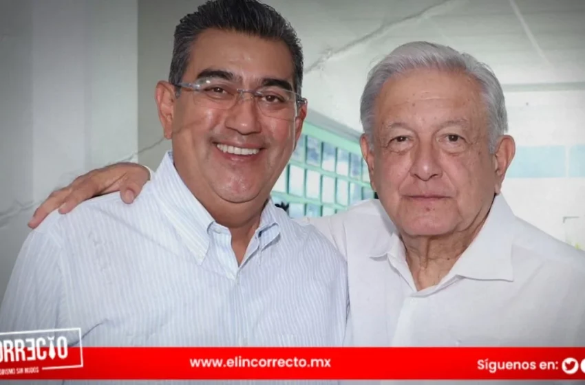  AMLO visitó Puebla este 14 de mayo; se reunió con Sergio Salomón