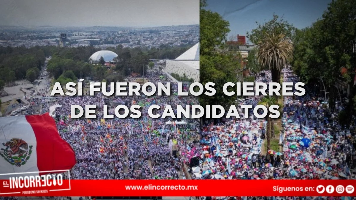 Cuántas personas acudieron a los cierres de campaña de Armenta y Lao Rivera