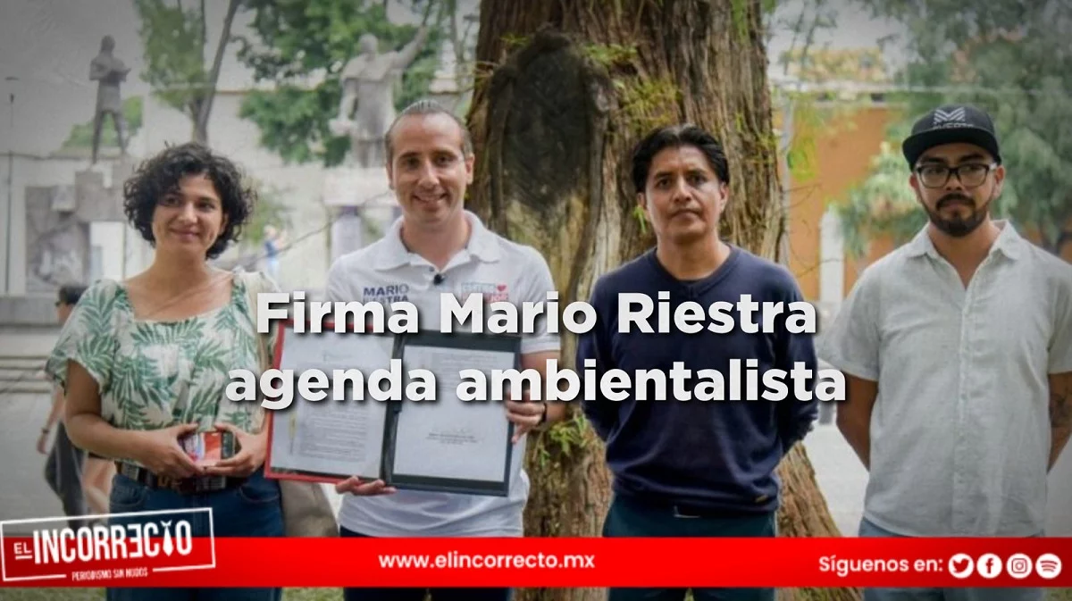 Mario Riestra firma compromisos con la agenda ciudadana por los árboles y las áreas verdes