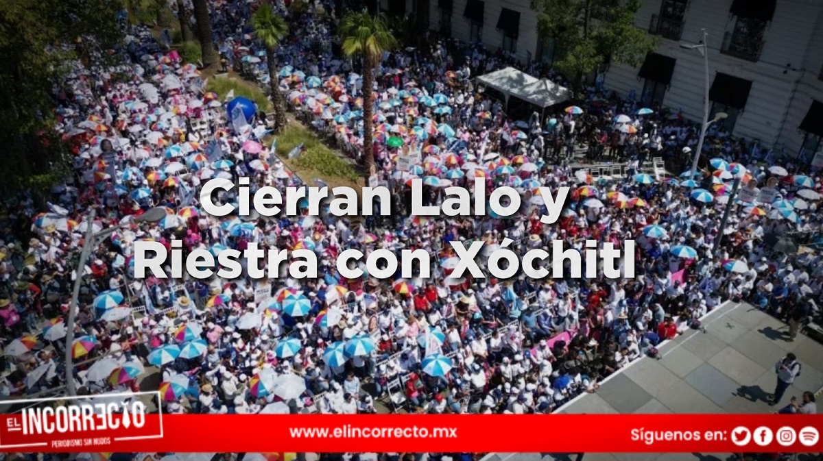 Cierran campaña Lalo Rivera y Mario Riestra en el Paseo Bravo con Xóchitl Gálvez