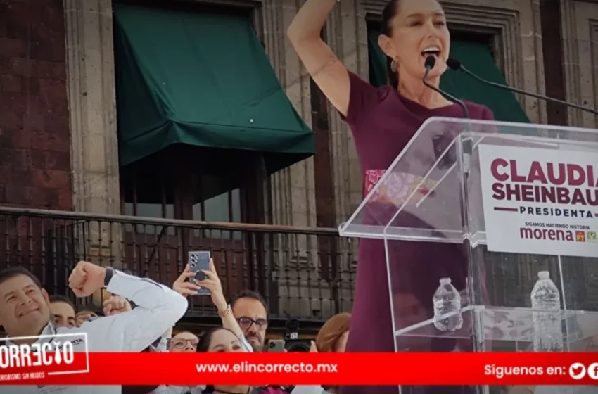  En primera fila, Armenta acompaña a Claudia Sheinbaum a su cierre de campaña  