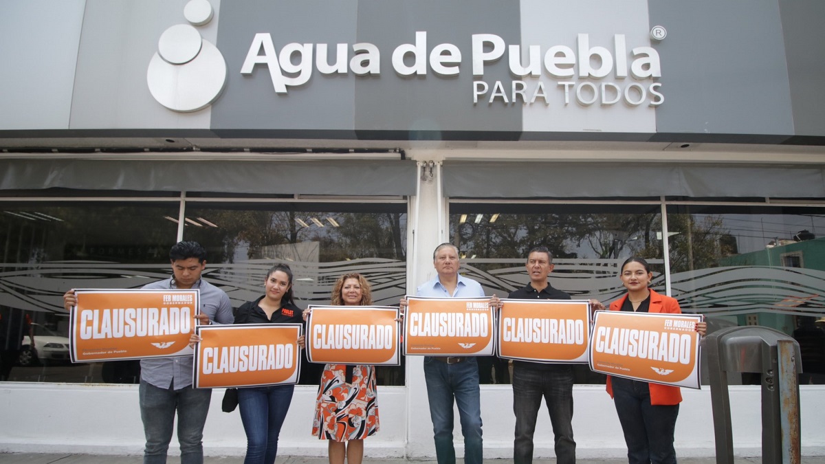 Candidatos de MC clausuran oficinas de Agua de Puebla de forma simbólica