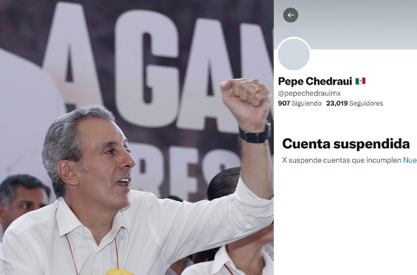  Denuncia Pepe Chedraui ciberataque a su cuenta de X tras ser suspendida