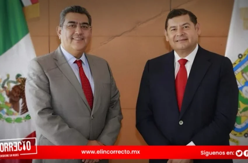  Sergio Salomón felicita a Armenta por ganar la gubernatura de Puebla