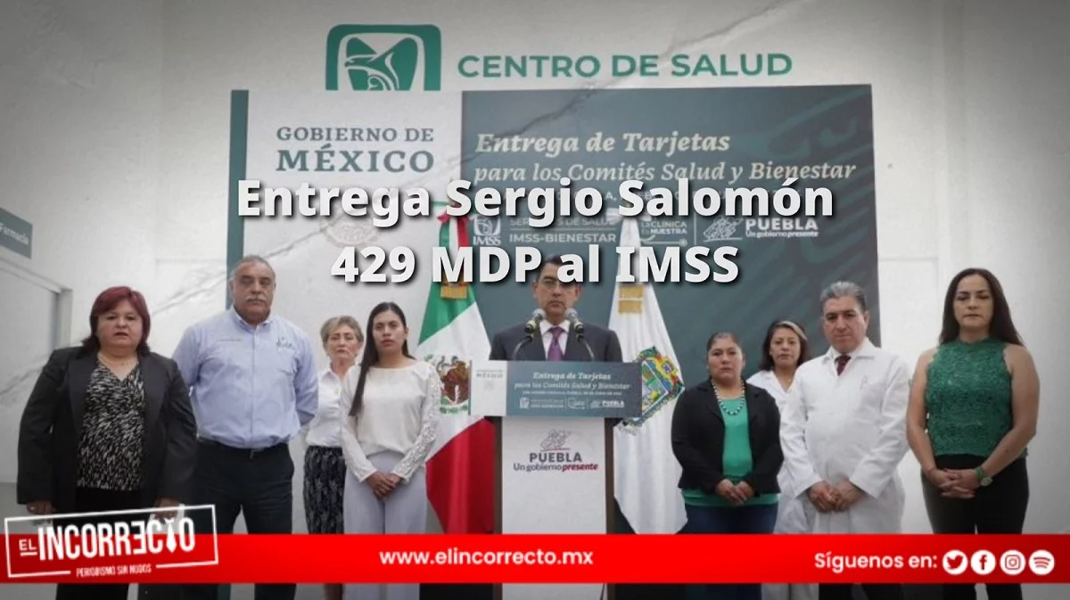 Entrega Sergio Salomón 429 mdp para el IMSS-Bienestar en Puebla