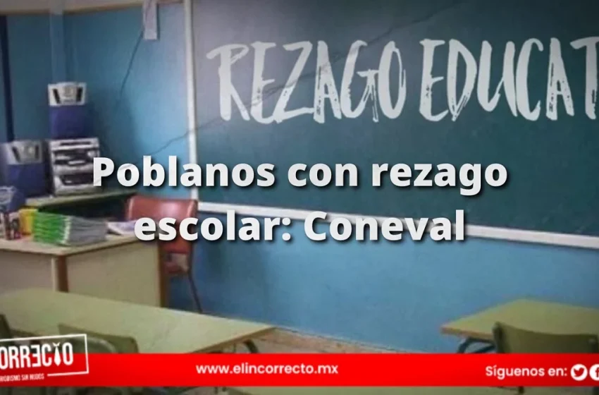  Uno de cada cinco poblanos con rezago escolar: Coneval