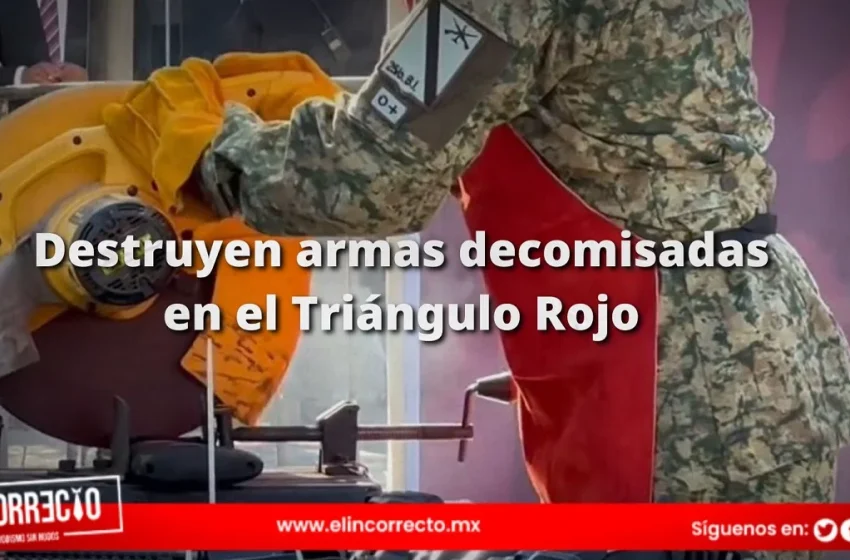  Destruyen más de mil armas decomisadas principalmente en el Triángulo Rojo