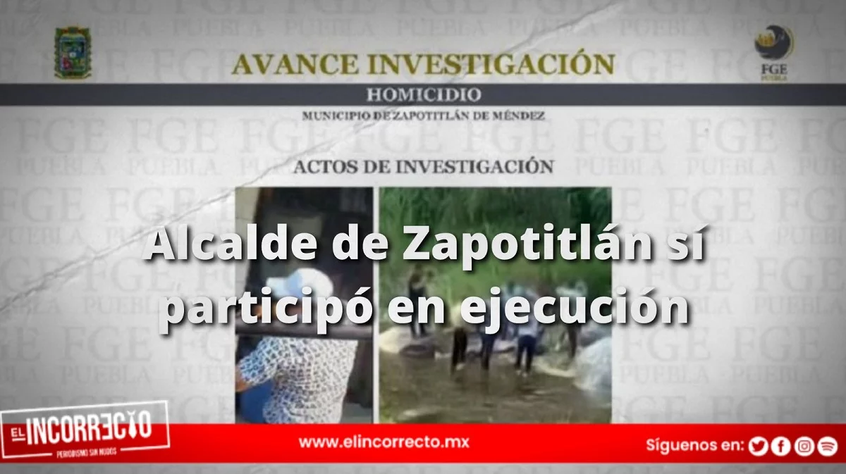 Confirma Fiscalía de Puebla que alcalde de Zapotitlán sí participó en ejecución; le imputan siete delitos