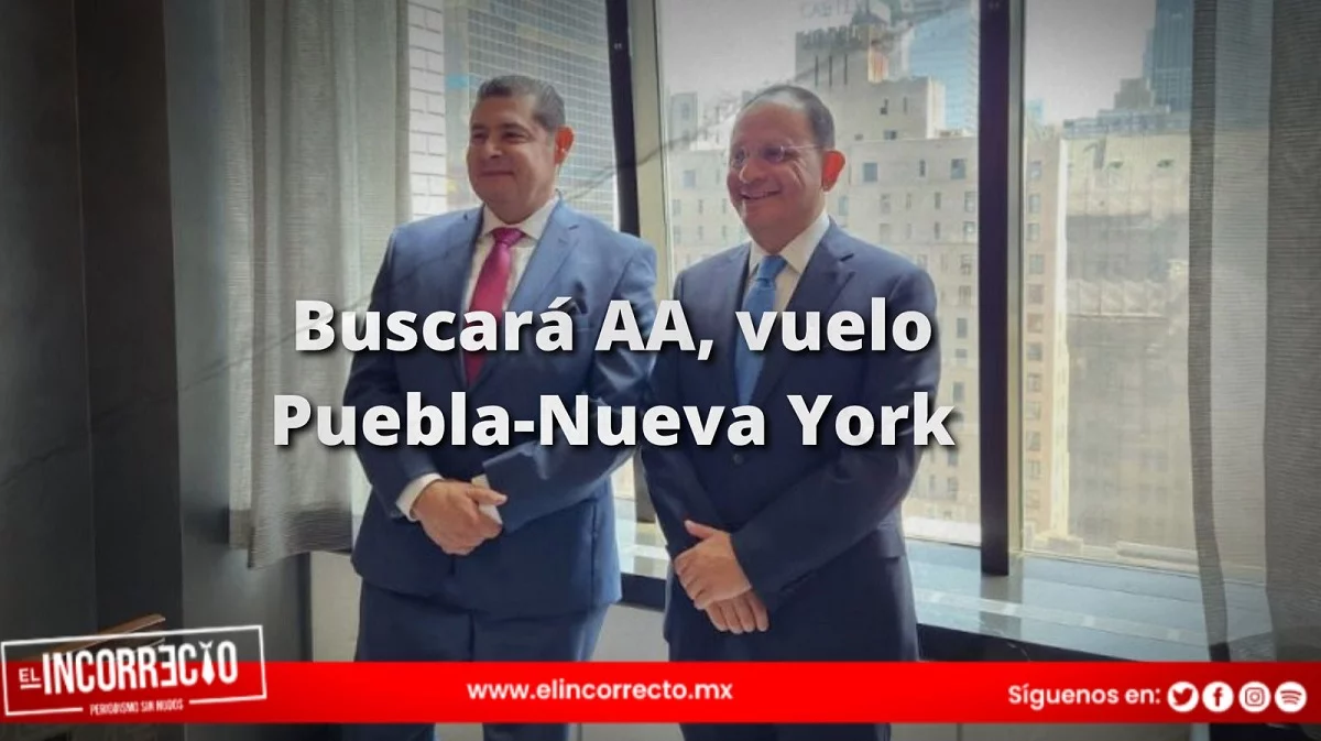 Gobernador electo va por vuelo Puebla-Nueva York
