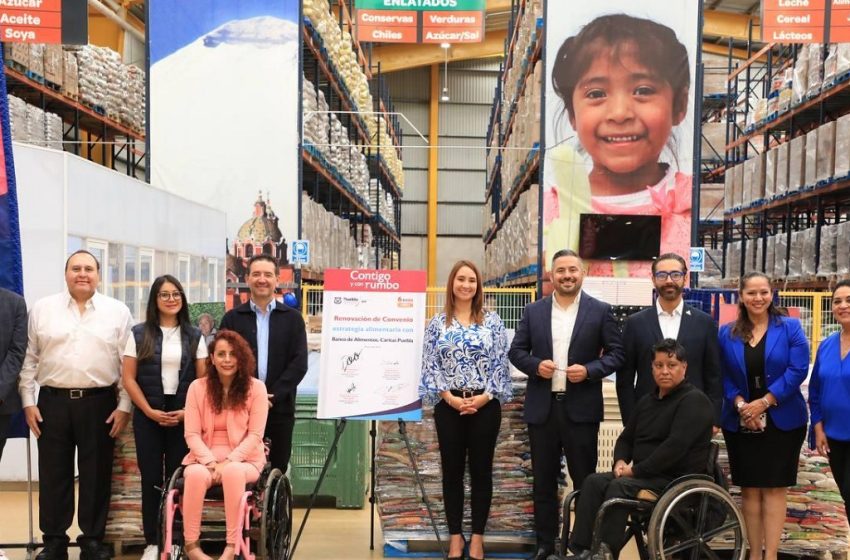  Ayuntamiento de Puebla y banco de alimentos renuevan convenio de colaboración