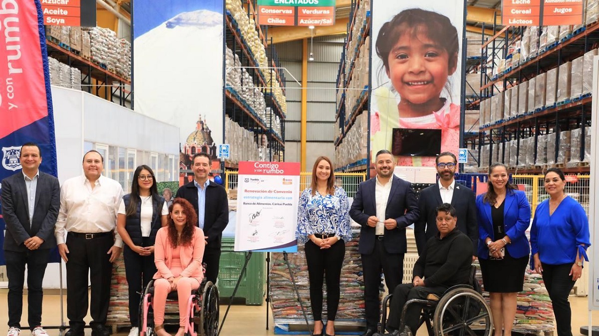 Ayuntamiento de Puebla y banco de alimentos renuevan convenio de colaboración
