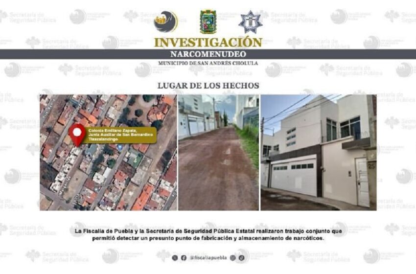  SSP y Fiscalía de Puebla aseguran bodega del narcolaboratorio en Cholula: Decomisan más de 5 kg de mariguana y mil 250 vapedores